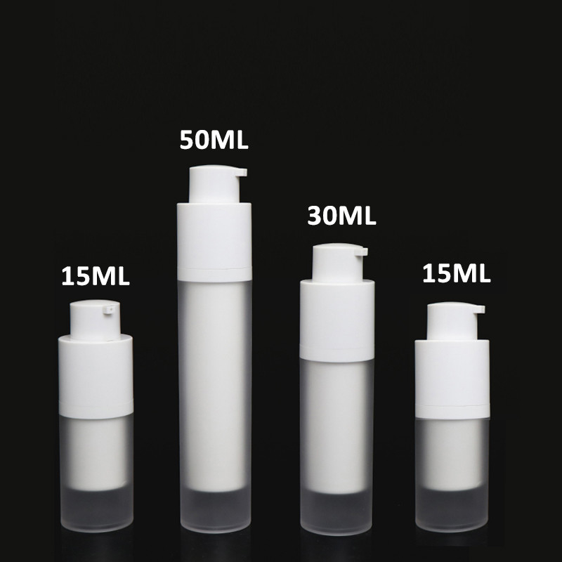 PP AS Frosted Airless Lotion Pump Bottle 15ml 30ml 50ml