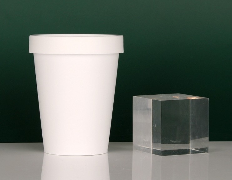 Cylinder White Wide Mouth Empty Plastic Jars With Lids 250g